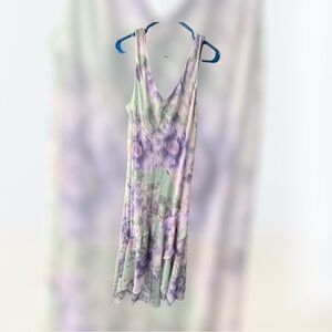 Lavender and Sage Floral Maxi Dress